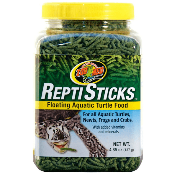 Zoo Med Floating ReptiSticks: Ideal Aquatic Food for Turtles, Newts, Frogs & Crabs