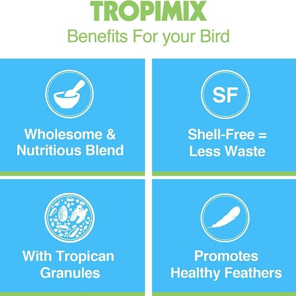 Tropimix High - Quality Enrichment Food Blend Specially Designed for Small Parrots