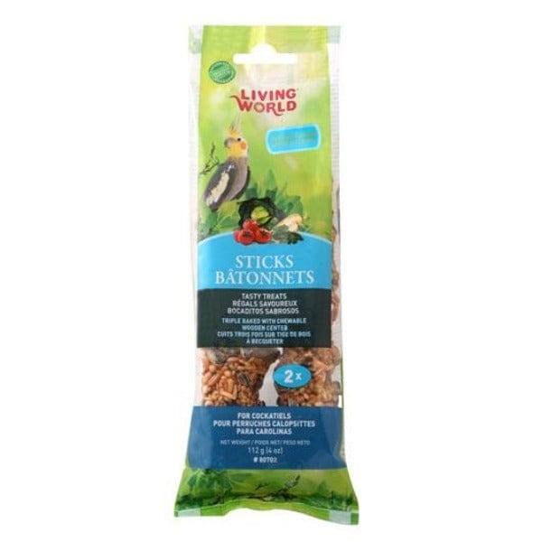 Living World Vegetable-Flavored Healthy Treat Sticks for Cockatiels