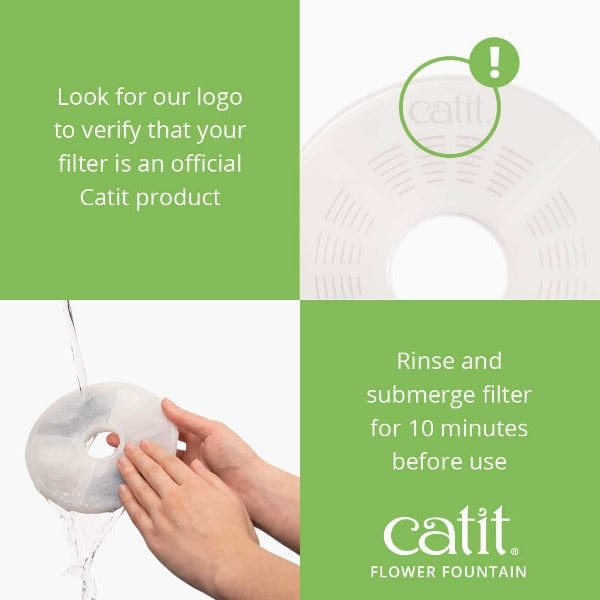 Catit Flower-Style Water Fountain for Feline Companions