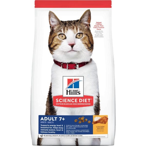 Hill's Science Diet Dry Cat Food with Chicken Recipe for Adult Cats Aged 7 and Above