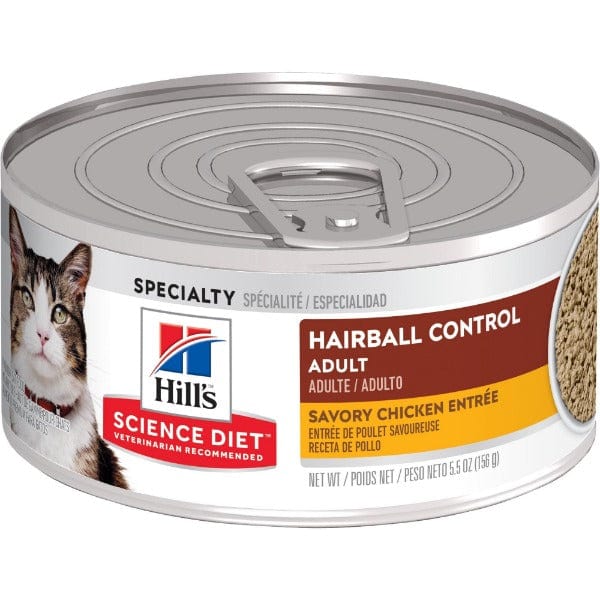 Hill's Science Diet Adult Canned Cat Food - Savory Chicken for Hairball Control