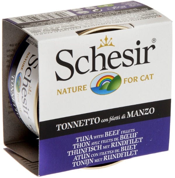 Schesir Adult Wet Cat Food - Tuna Entrée with Beef Fillets in Jelly