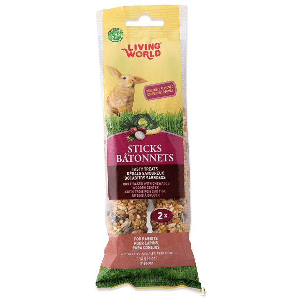Living World Rabbit Treat Sticks with Delectable Vegetable Flavor - Ideal Snack for Your Pet Rabbits
