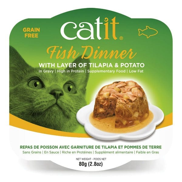 Catit Premium Wet Cat Food - Fish Dinner Featuring Tilapia and Potato