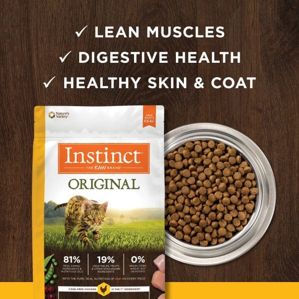 Instinct Original Grain - Free Dry Cat Food with Real Cage - Free Chicken Recipe