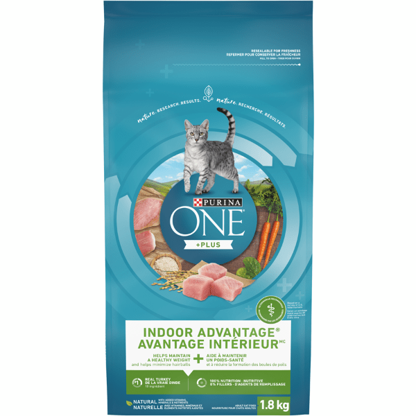 Purina ONE +Plus Premium Indoor Advantage Dry Cat Food with Real Turkey