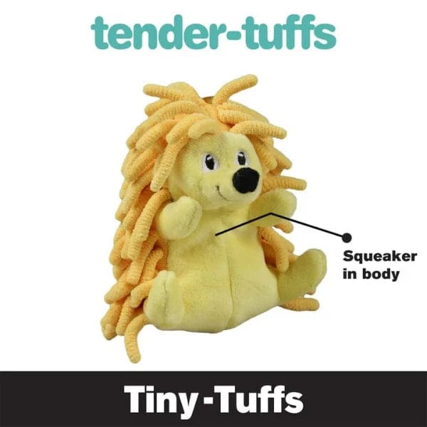Tender-Tuffs Super Soft Tiny Hedgehog Plush Dog Toy for Small Dogs