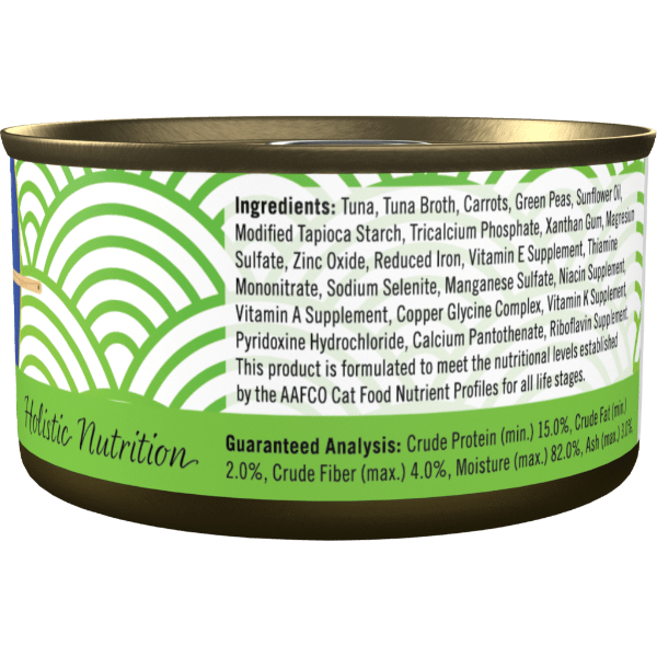 Delicious Canned Cat Food: Scrumptious Tuna Dinner with Carrot and Green Pea