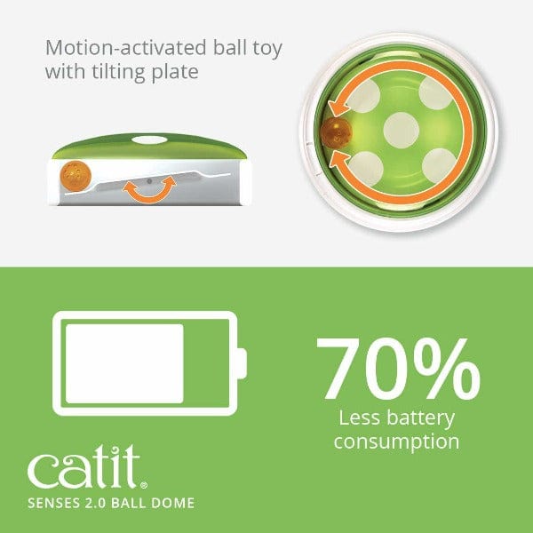 Catit Senses 2.0 Interactive Motion - Activated Ball Dome Cat Toy