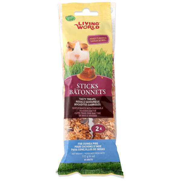 Living World Honey - Flavored Guinea Pig Healthy Treat Sticks for Small Pets
