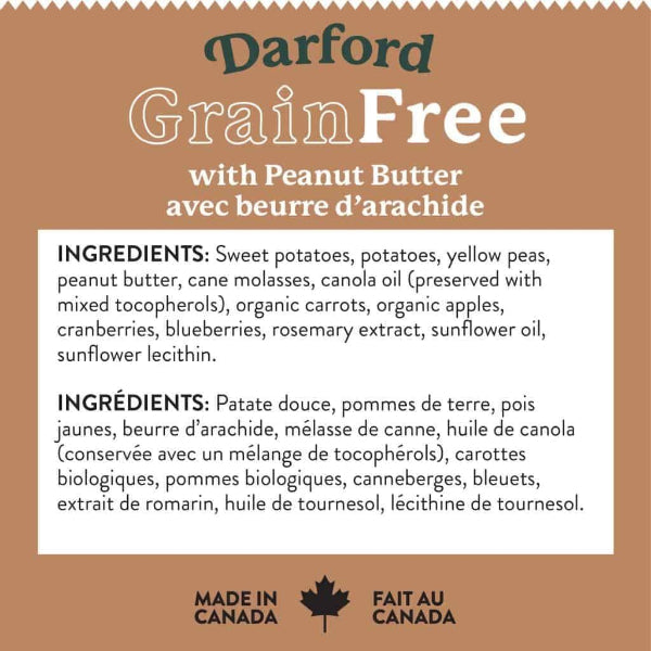 Darford Premium Grain-Free Oven-Baked Dog Treats with Peanut Butter Recipe