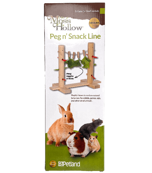 Sustainable Moss Hollow Interactive Peg & Snack Line for Small Pets