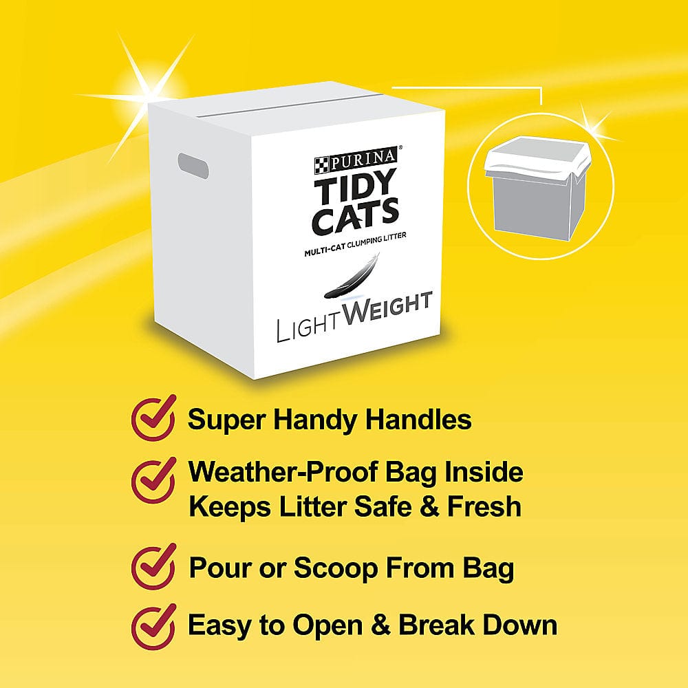 Tidy Cats Lightweight 4-in-1 Multi-Cat Clumping Litter with Ammonia Blocking