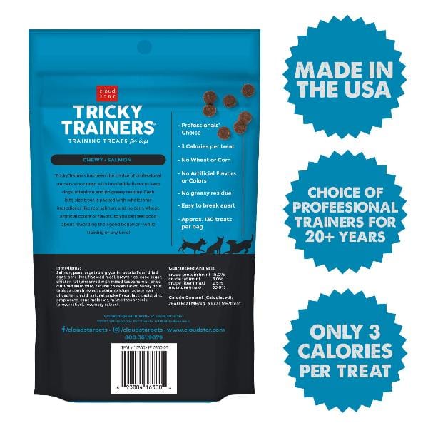 Cloud Star Salmon-Flavored Soft and Chewy Dog Training Treats - Tricky Trainers