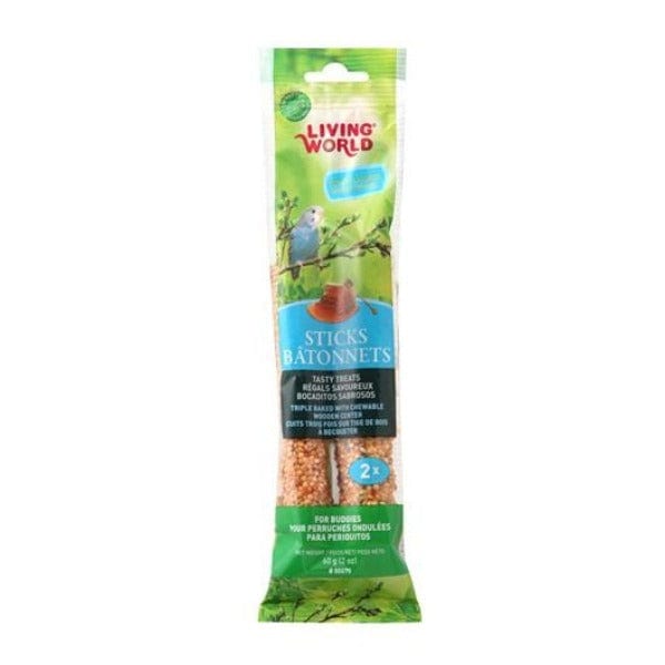 Living World Honey - Flavored Crunchy Budgie Treat Sticks, Healthy & Fun