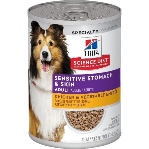 Hill's Science Diet Adult Canned Dog Food - 12.8oz Chicken & Veggies for Sensitive Skin & Stomach