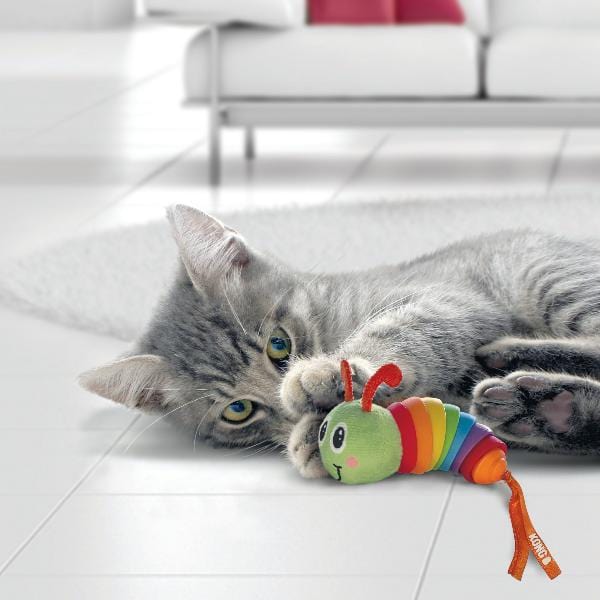 KONG Colorful Clackz Caterpillar Interactive Cat Toy