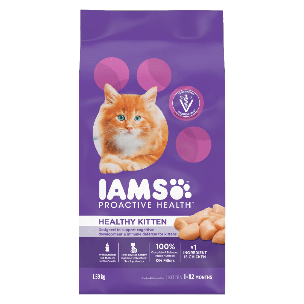 IAMS Proactive Health Premium Dry Cat Food for Healthy Kitten Growth