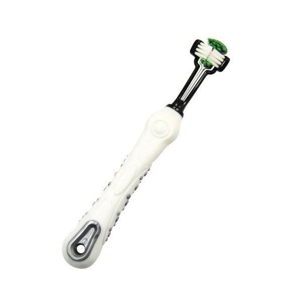 M-PETS Dog Oral Care Three-Headed Toothbrush for Thorough Cleaning
