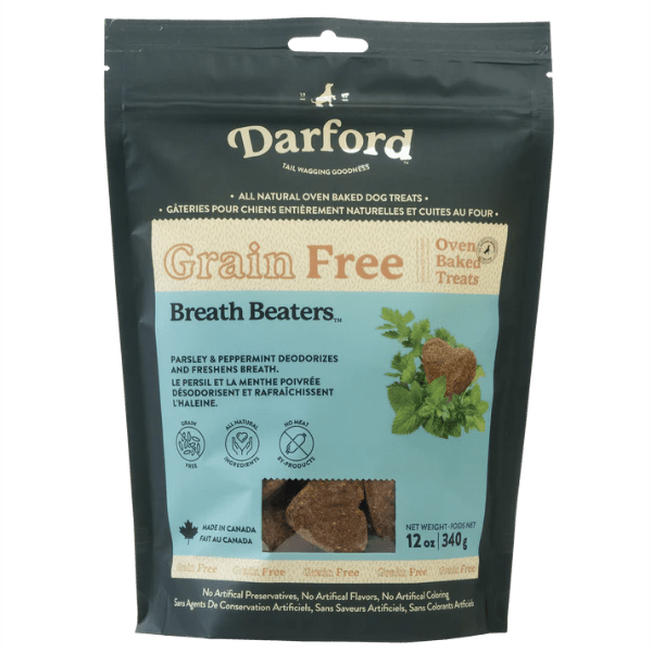 Darford Grain-Free, All-Natural Oven-Baked Dog Treats - Breath Beaters with Real Chicken