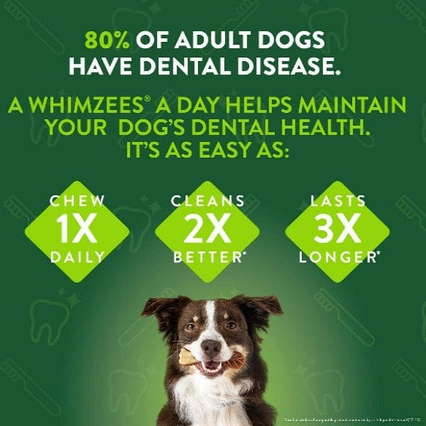Whimzees Natural Stix Dental Chew for Dogs - All - Natural Oral Care