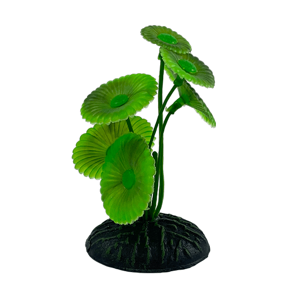 Aquarium Decorative Plastic Betta Plant in Buttercup Lily Style (Pack of 4)