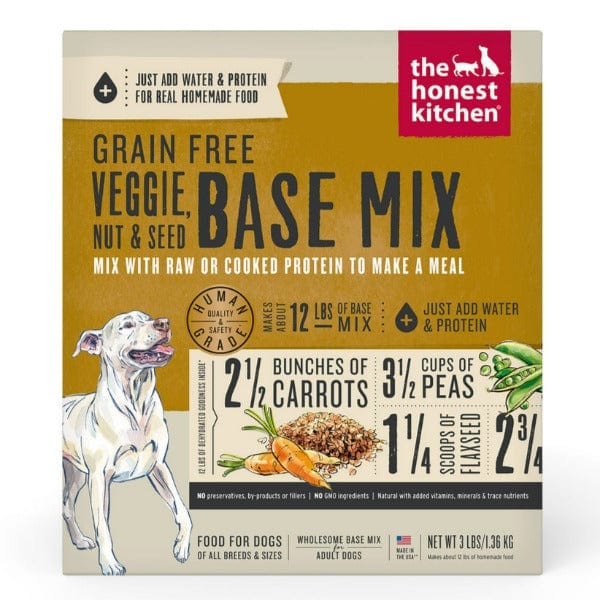 The Honest Kitchen Grain - Free Vegetable, Nut & Seed Dehydrated Base Mix Dog Food for All Adult Dog Breeds (Special Order Product)
