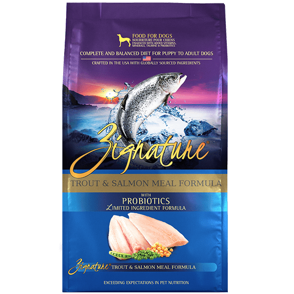 Zignature Premium Limited Ingredient Dry Dog Food with Trout and Salmon Formula