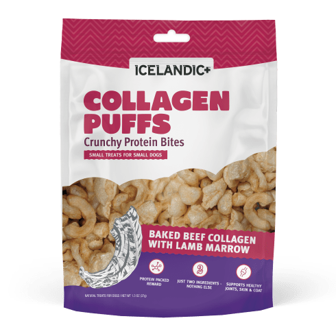Healthy Icelandic Beef Collagen Puffs with Marrow Treats for Small Dogs