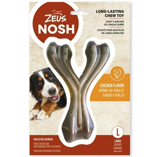 Zeus Strong Chicken NOSH Wishbone Chew Toy for Active Dogs