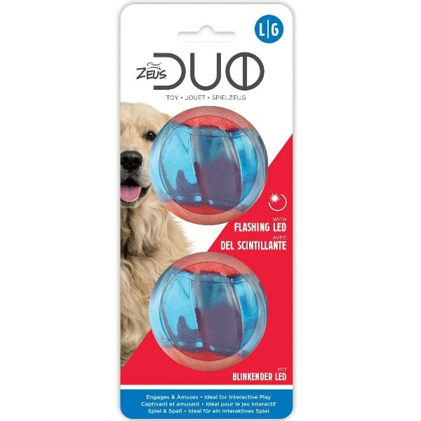 Zeus Duo Interactive Flashing LED Ball Toy for Dogs