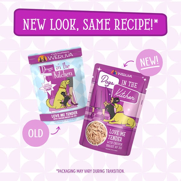 Delicious Love Me Tender Pouch Dog Food for Dogs Who Love the Kitchen