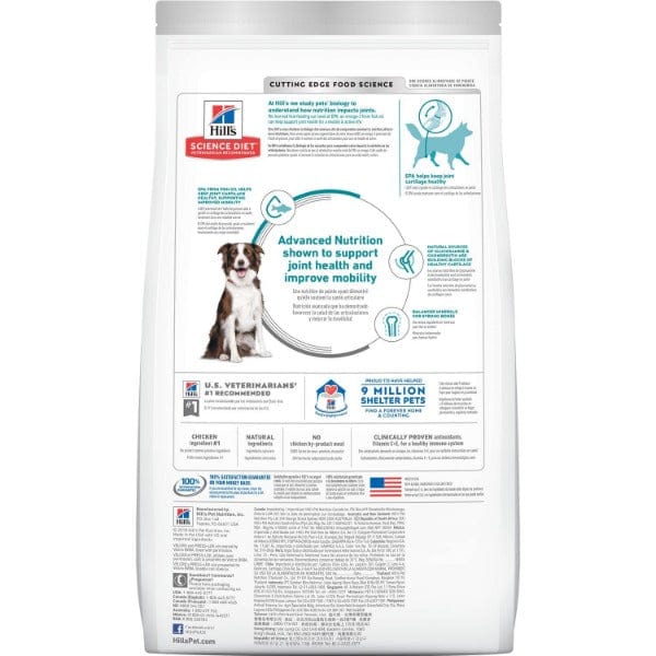 Hill's Science Diet Adult Large Breed Chicken Recipe Dry Dog Food for Healthy Mobility, 30lb