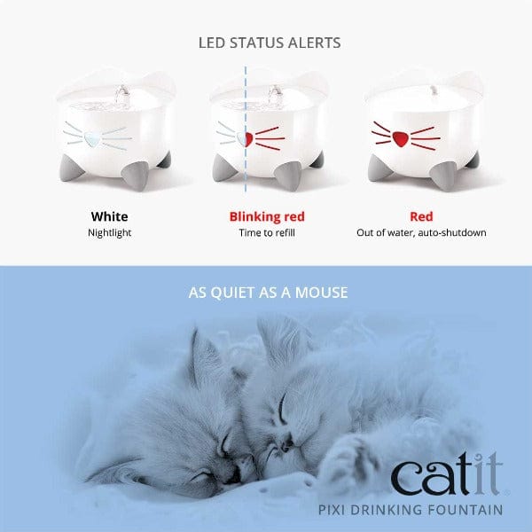 Catit PIXI Cat Water Fountain with Multiple Colors and 3 Drinking Modes