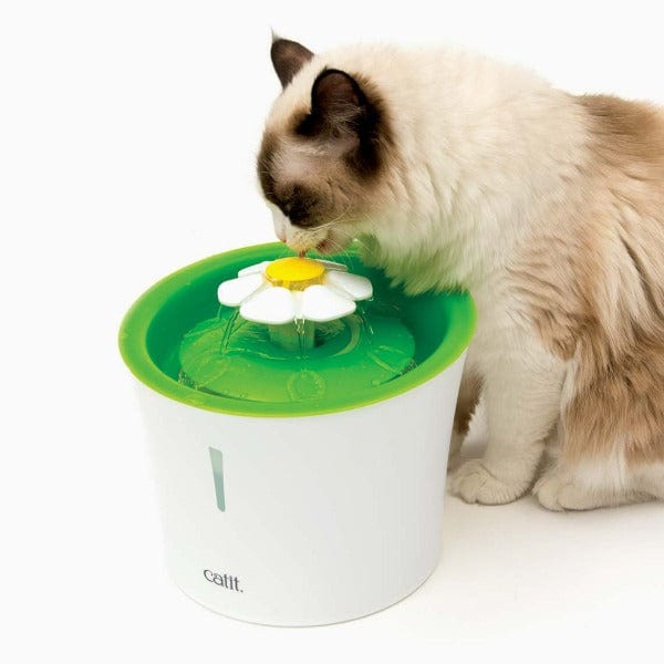 Catit Flower-Style Water Fountain for Feline Companions