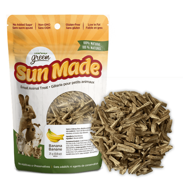 Living World Green Sun's All - Natural Dried Banana Treat for Small Animals