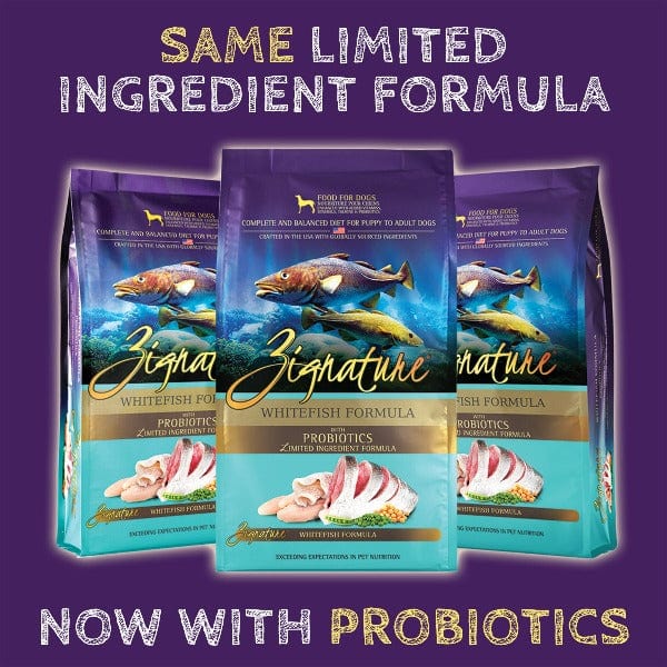 Zignature Dry Dog Food with Limited Ingredient Whitefish Formula for All Breeds and Life Stages
