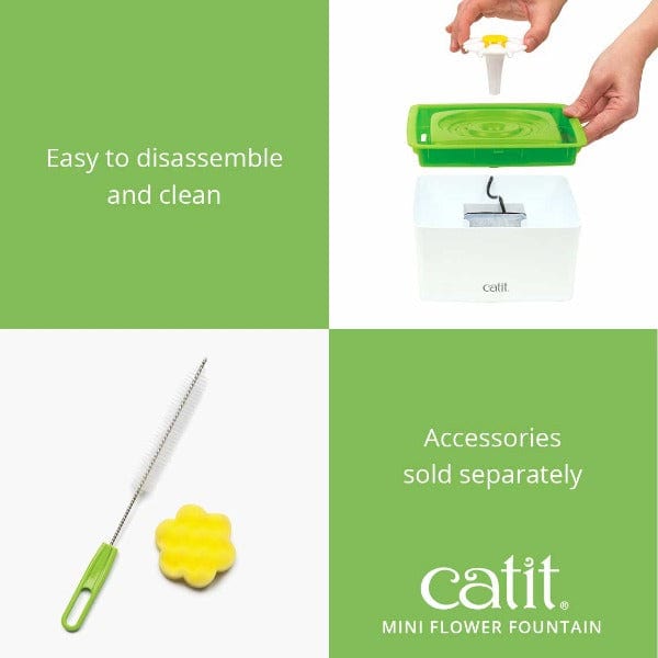 Catit Compact Mini Flower-Style Water Fountain for Cats