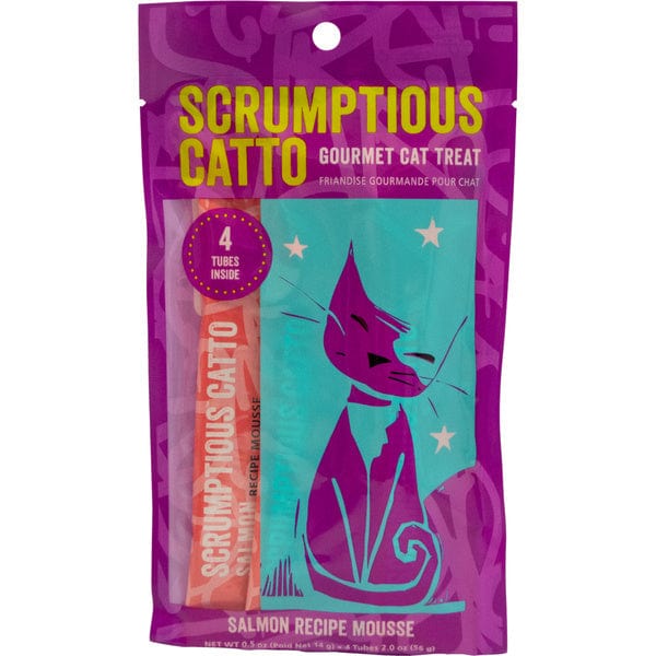 Delicious Catto Salmon Flavored Mousse Style Cat Treats - A Scrumptious Snack for Your Feline Friend
