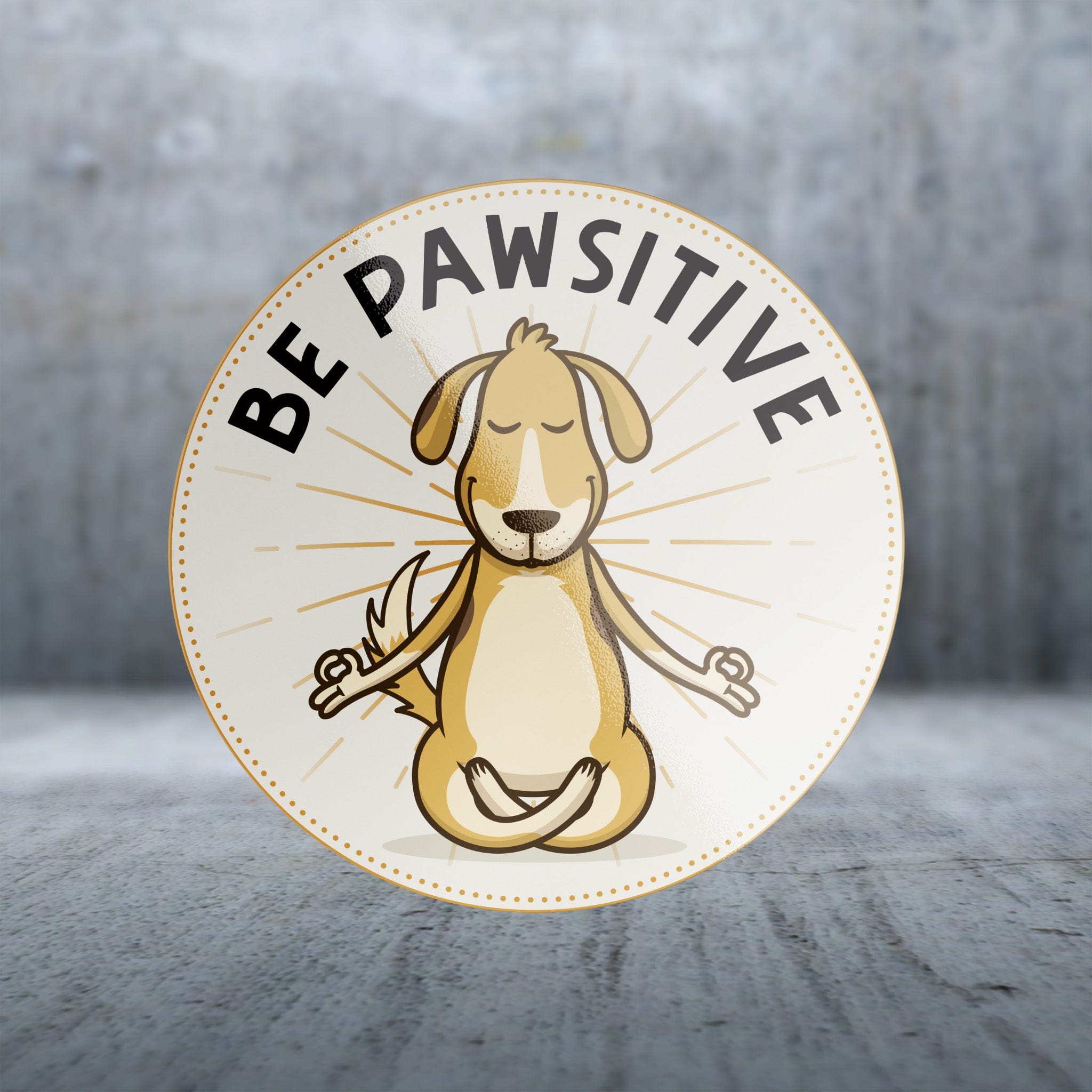 Large Matte Finish Dog Sayings Sticker Pack - Stay Positive