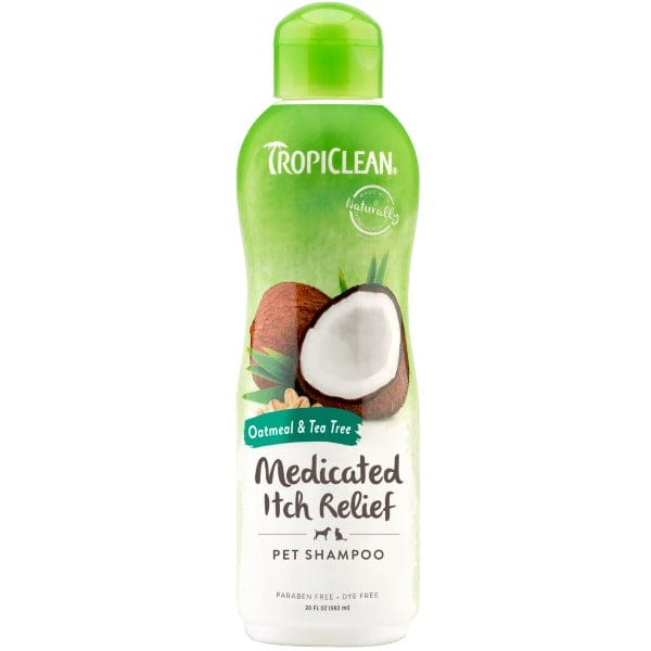 Tropiclean Medicated Oatmeal & Tea Tree Pet Shampoo for Itch Relief