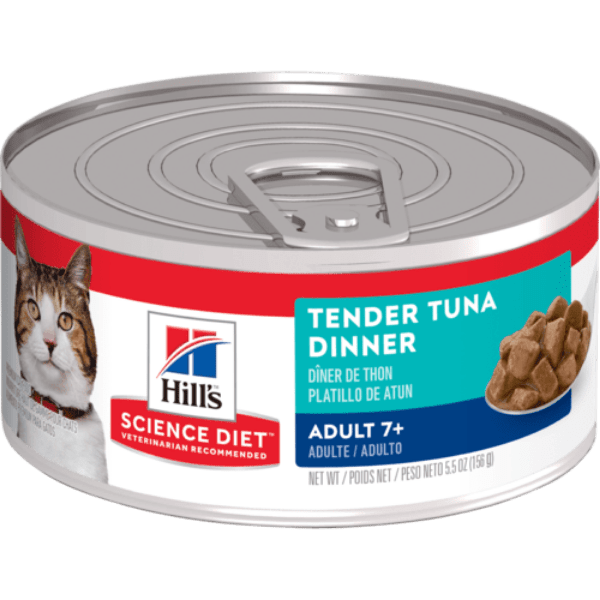 Hill's Science Diet Canned Adult 7+ Cat Food, 5.5oz - Tender Tuna Dinner