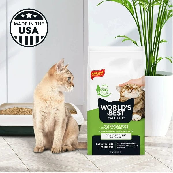 WORLD'S BEST 28lb Unscented Compressed Corn Clumping Cat Litter