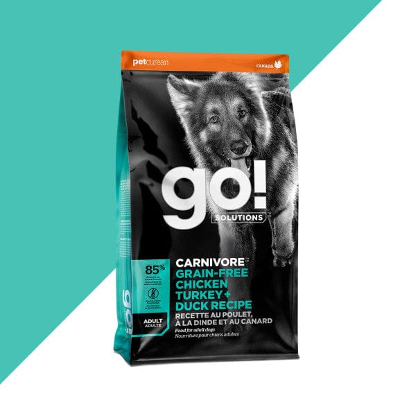 Go! Solutions Premium Grain-Free Dry Dog Food with Chicken, Turkey & Duck Recipe for Adult Dogs