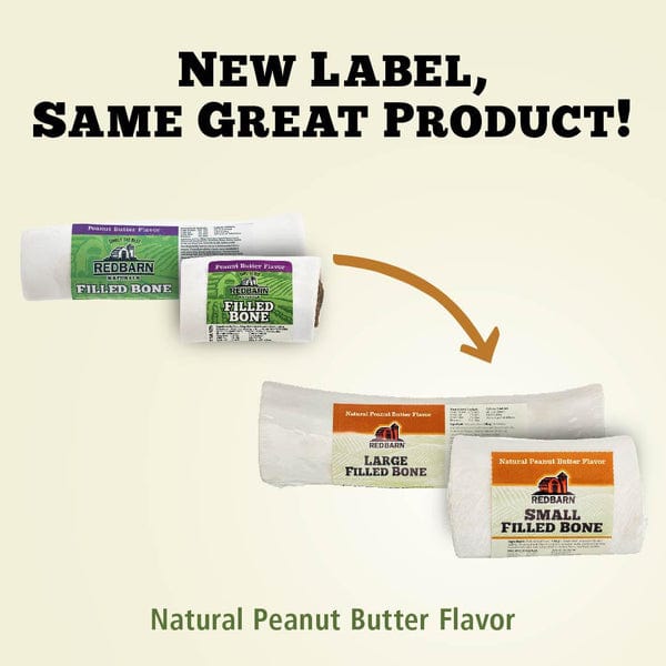 RedBarn All - Natural Dog Treat Filled Bone with Peanut Butter