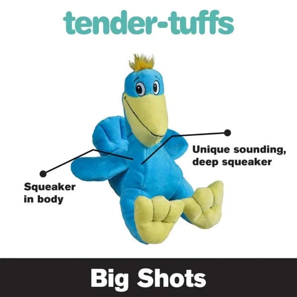 Tender-Tuffs Durable Big Shots Pelican Soft Plush Dog Toy