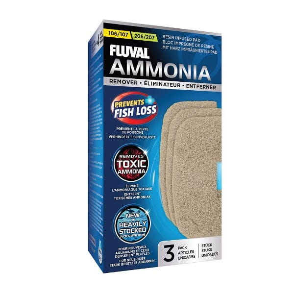 Fluval 106/206 & 107/207 High - Performance Ammonia Remover Pads for Aquarium Canister Filters