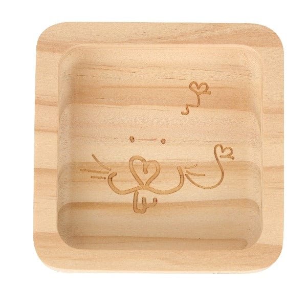 Square Moss Hollow Bowls for Pets - Ideal Feeding Containers