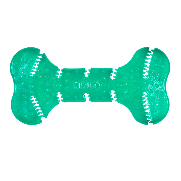 KONG Squeezz Dental Bone - Ideal Dog Toy for Light Chewers